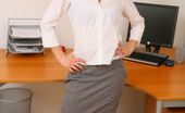 Only Melanie 234171 Sexy Secretary Mel Seductively Teases Her Way From Her Outfit In The Office Revealing Her Gorgeous Blue Lingerie
