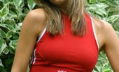 Only Melanie 234311 Melanie In A Sexy Red Gym Kit.
