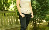 Only Silk And Satin Carla Breathtaking Carla In Casual Trousers And Tight Top. (Non Nude)
