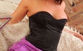 Only Silk And Satin Natalie Blair 234465 Natalie In A Purple Miniskirt And Black Corset. (Non Nude)
