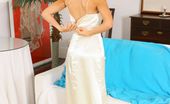 Only Silk And Satin Gemma Massey 234500 Gemma Looks Absolutely Stunning In Her Cream Evening Gown. (Non Nude)
