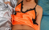 Only Silk And Satin Natalia 234594 Natalia In Orange Lingerie And Stockings (Non Nude)
