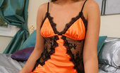 Only Silk And Satin Natalia 234594 Natalia In Orange Lingerie And Stockings (Non Nude)
