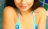 Only Carla 234923 Carla Slips Out Of Her Jeans And Top To Relax In A Jacuzzi In Her Sexy Blue Swimwear. (Non Nude)
