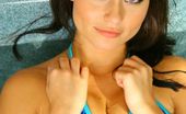 Only Carla 234923 Carla Slips Out Of Her Jeans And Top To Relax In A Jacuzzi In Her Sexy Blue Swimwear. (Non Nude)
