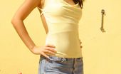 Only Carla 234929 Carla Enjoys The Sun In A Tight Yellow Top
