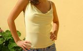 Only Carla 234929 Carla Enjoys The Sun In A Tight Yellow Top

