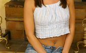 Only Carla 234973 Cute Carla In Little White Crop Top And Jeans. (Non Nude)
