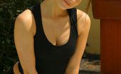 Only Carla 234995 Carla Enjoying The Sun In A Tight Black Top And Lingerie. (Non Nude)
