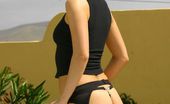 Only Carla 234995 Carla Enjoying The Sun In A Tight Black Top And Lingerie. (Non Nude)
