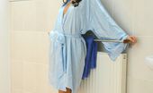 Only Carla 235086 Carla In A Sexy Bathrobe Only Wearing Cotton Panties
