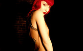 Gothic Sluts Angela Ryan 236170 Ultra Glamorous Pierced Redhead In See Thru Dress
