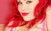 Gothic Sluts April Flores 236238 Curvy Redhead Beauty Spreads Wide
