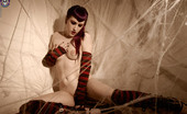 Gothic Sluts Natalie Addams 236244 Beautiful Naked Goth Girl Playing In Spiderwebs
