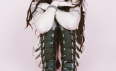 Gothic Sluts Hope 236276 Dreadlocked Petite Goth Girl In Buckle Boots

