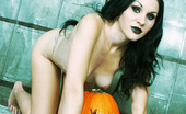 Gothic Sluts Jenny Trouble 236304 Classic Gothic Halloween Pin-Up Babe With Her Pumpkin
