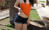Nubiles Emily Grey 237961 Braless Nubile In Tiny Cut Off Shorts Does Sexy Yard Work
