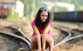 Nubiles Terry Anne 240626 Gorgeous Babe Terry Anne Flaunts Her Hot Body Outside On The Train Tracks
