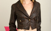 Nubiles Manda 243883 Teen Manda In Leather Jacket And Jeans Pants Teases Us With Her Beauty On The Bed
