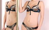 Nubiles Olena 245139 Irresistible Olena Display Her Matching Silky Bra And Pantie Set
