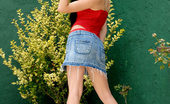 Nubiles Florencia 247415 Sweet Natural Florencia In A Red Shirt Shows Hot Body Posing Outdoors
