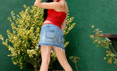 Nubiles Florencia 247415 Sweet Natural Florencia In A Red Shirt Shows Hot Body Posing Outdoors
