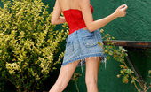Nubiles Florencia 247415 Sweet Natural Florencia In A Red Shirt Shows Hot Body Posing Outdoors
