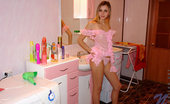 Nubiles Katrina 247496 Amateur Cutie In Sheer Pink Gown And Thongs Looking Beautiful And Charming
