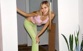 Nubiles Katrina 248232 Katrina Peels Off Her Pants To Show Her Smooth Long Legs And Orange Sheer Thongs
