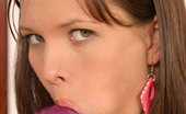 Nubiles Libby 249918 Nude Girl Shoves Large Purple Dildo Into Mouth After Getting Topless

