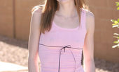 Nubiles Jill 250689 Cowgirl Jill Has Some Fun Lifting Her Shirt And Showing Her Tiny Really Tiny Titties
