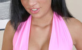 Nubiles Christina 250762 Cute Teen In Pink Shows Us Her Cleavege Oh And It Is Really Good

