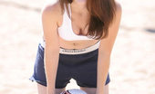 Nubiles Tabitha 251234 Hottie Is Outside In Shorts And Tee Playing Volleyball But With A Soccer Ball Lol
