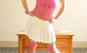 Nubiles Stefani 252211 Sexy Blonde Honey Spreads Legs Wide In Pink
