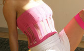 Nubiles Stefani 252211 Sexy Blonde Honey Spreads Legs Wide In Pink
