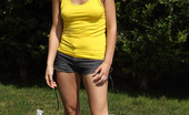 ALS Angels Henessy03s 255709 Pigtailed Henessy Strips And Poses In The Sun
