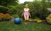 ALS Angels Miamalkova04s 255860 Flexible Mia Malkova Poses With Medicine Ball And Jump Rope
