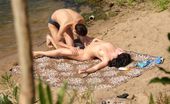 Beach Hunters Beach Sex Massage 256121 Beach Lovers Massage Each Other With Lips And Tongues Under Spy Care
