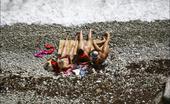 Beach Hunters Three Tanning Girls 256147 Three Wenches Sunbathe Nude Near The Sea And Under Voyeur Supervision
