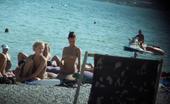 Beach Hunters Sea Gal Filmed Slyly 256173 Topless Sea Gal Filmed Slyly While Pulling Down Her Tiny Black Panties
