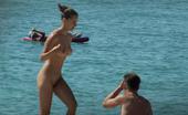 Beach Hunters Sea Gal Filmed Slyly Topless Sea Gal Filmed Slyly While Pulling Down Her Tiny Black Panties
