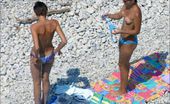 Beach Hunters Two On A Spy Beach 256185 Two Young Beauties Blackening And Putting On Bikinis On A Voyeur Beach
