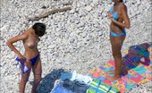 Beach Hunters Two On A Spy Beach 256185 Two Young Beauties Blackening And Putting On Bikinis On A Voyeur Beach
