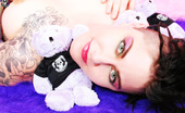 Michelle Aston 256998 Tattooed Goth Chick Gets Nude With Stuffed Animals
