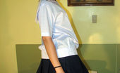 Manila Amateurs Diana M Schoolgirl 257140 Diana Giving A Peek Up Her Skirt And Stripping Nude
