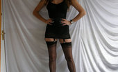 Nylon Jane 261456 Showing Off Her Tight Body In Black Lingerie
