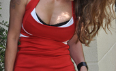 Nylon Jane 261611 Is Looking Gorgeous In Her Red And White Outfit.
