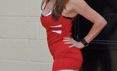 Nylon Jane 261611 Is Looking Gorgeous In Her Red And White Outfit.
