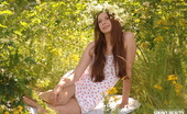 Showy Beauty Marjana Summer Days Teenoutdoors 273076 Adorable Teen With A Wreath In Excellent Long Hair Undressing And Showing Body In The Woods.
