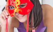 Showy Beauty Emilia Masquerade Alluringmasks 273202 Delicious Dark Haired Cutie With Masquerade Masks Demonstrating Tits And Pussy On The Bed.
